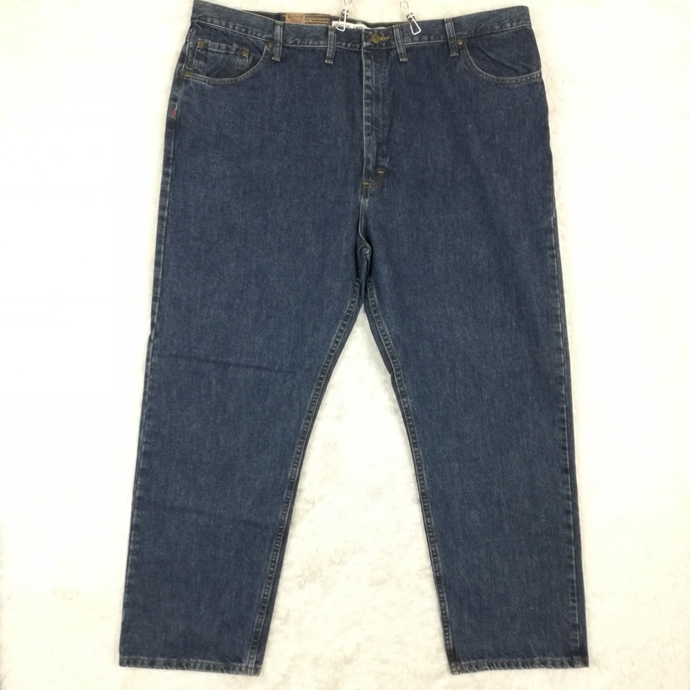 Bailey's Pt Mens Jeans Straight Leg Relaxed Blue Denim Dark Stonewash 46x30 New